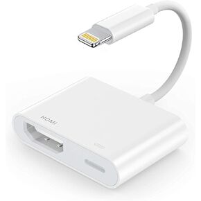 Wahbite Lightning to HDMI Digital AV Adapter, 1080P Video AV Audio Converter Cable, HDMI Sync Screen Connector Compatible with iPhone 13 12 11 XR XS Max X 8 7 6 Plus to HD TV Projector Monitor