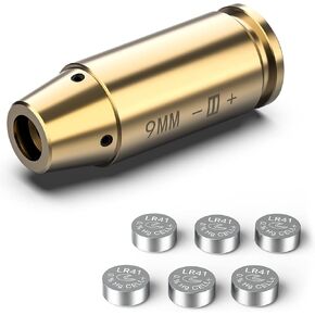 Feyachi Bore Sight 9mm/12 Gauge/223 5.56mm Red Laser Zeroing Boresighter with 3 Sets of Batteries