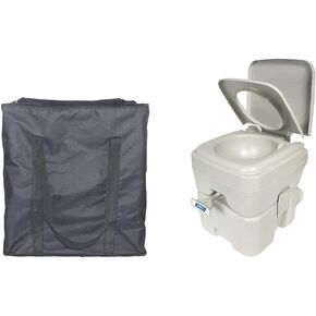 Portable Toilet Storage Bag,Standard 5.3 Gallons Portable Toilet Carrying Case,Heavy Duty Oxford RV Toilet Protector Cover,Great Accessories For Transporting And ProtectYour Camping Toilet, RV Toilet