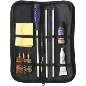 Beretta Hunting Shooting Field Pouch Complete Cleaning Kit, Zippered Portable Case with Cleaning Rods, Brushes & Oil