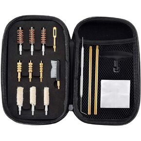 Universal Handgun Cleaning kit .357/.38/9mm, .40, .45 Caliber Pistol Cleaning Kit Brass Brush Jag and Cotton Mops BOOSTEADY