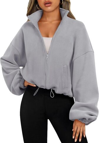 AUTOMET Womens Fleece Jackets Zip Up Oversized Sweatshirts Winter Clothes Long Sleeve Crop Sherpa Fall Outfits Fashion in Saudi Arabia
