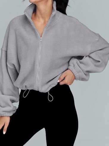 AUTOMET Womens Fleece Jackets Zip Up Oversized Sweatshirts Winter Clothes Long Sleeve Crop Sherpa Fall Outfits Fashion in Saudi Arabia