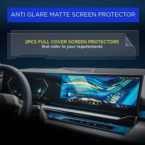 Matte Anti-Glare, Anti-Fingerprint Clear Screen Protector for 2025-2024 BMW M2, 2 Series Coupe, and 2 Series Gran Coupe, G87 Instrument Cluster/Infotainment Navigation Multimedia Touchscreen Display – 2 Pack, Full Screen Coverage in Saudi Arabia