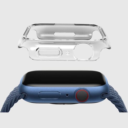 2 In 1 Design Hard PC Case with Tempered Glass Screen Protector for Apple Watch 7/8/9,Ultra-Thin Scratch Resistant Smartwatch Cover for iWatch 45mm Accessories - Green in Kuwait