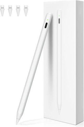 قلم شحن لاسلكي من الجيل الثاني، قلم لجهاز iPad من الجيل الثاني قلم لمس لجهاز iPad Pro مع حساسية إمالة لرفض راحة اليد، قلم لجهاز iPad متوافق مع iPad/Mini/Air/Pro 11"&12.9" in Kuwait