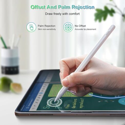 قلم شحن لاسلكي من الجيل الثاني، قلم لجهاز iPad من الجيل الثاني قلم لمس لجهاز iPad Pro مع حساسية إمالة لرفض راحة اليد، قلم لجهاز iPad متوافق مع iPad/Mini/Air/Pro 11"&12.9" in Kuwait