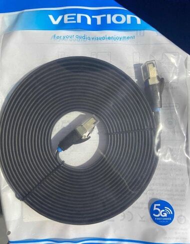 VENTION Ethernet Cable, Cat8 Network RJ45 SFTP LAN Patch Cable Flat Design Twisted Pair Wire Support High-Speed 25Gbps 2000MHz for Switch, Router, Patch Panel, PS5, Data Center Web Camera(3m) in Saudi Arabia