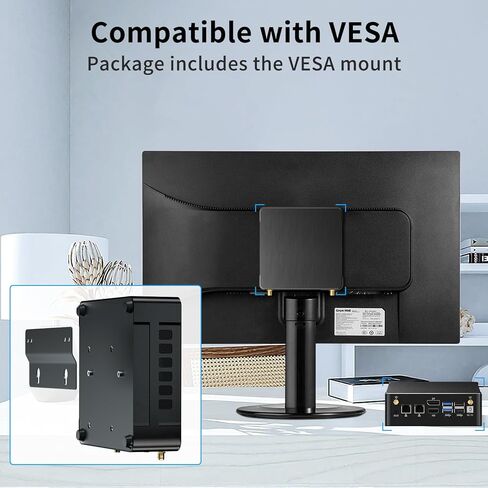 كمبيوتر msecore Mini PC i9، ذاكرة وصول عشوائي 64 جيجابايت، 1 تيرابايت PCIE 4.0 SSD مع كمبيوتر مكتبي Core i9-12900H، 1 * HDMI / 1 * DisplayPort / 1 * شاشة USB-C ثلاثية، 8K، 2.5G LAN، Dual NIC، WiFi 6e، VESA، Windows 11 برو (TPM 2.0) in Kuwait
