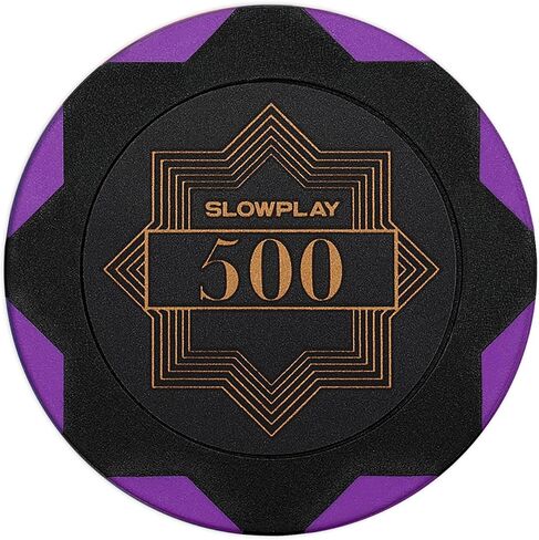 SLOWPLAY Nash Clay Poker Chips, 14 Grams Heavyweight Clay Composite, 40mm Large Chips in Bulk, Pack of 50 with Denomination of 1 in Saudi Arabia