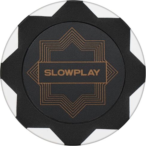 SLOWPLAY Nash Clay Poker Chips, 14 Grams Heavyweight Clay Composite, 40mm Large Chips in Bulk, Pack of 50 with Denomination of 1 in Saudi Arabia