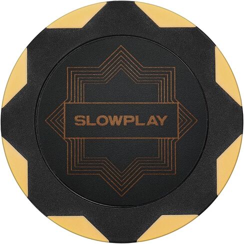SLOWPLAY Nash Clay Poker Chips, 14 Grams Heavyweight Clay Composite, 40mm Large Chips in Bulk, Pack of 50 with Denomination of 1 in Saudi Arabia