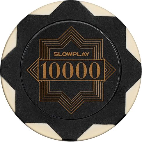 SLOWPLAY Nash Clay Poker Chips, 14 Grams Heavyweight Clay Composite, 40mm Large Chips in Bulk, Pack of 50 with Denomination of 1 in Saudi Arabia