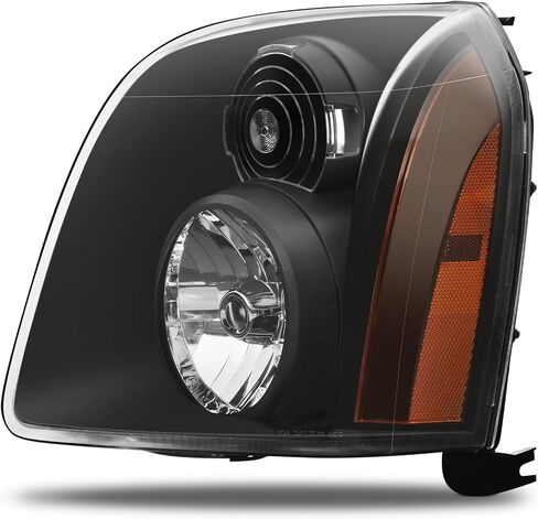 Headlights Assembly for 2007-2014 GMC Yukon SLE SLT Denali Yukon XL 1500 2500,Headlamp Assembly DENALI Style Black+Amber Halogen OE Replacement in Saudi Arabia