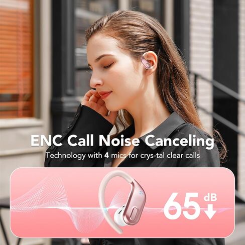 Bluetooth Headphones Wireless Earbuds 80Hrs Playtime with LED Charging Case Sports Ear Buds with Earhook Deep Bass IPX7 Waterproof Over-Ear Earphones Built-in Mic for Exercise Running Black in Saudi Arabia