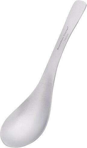 iBasingo Titanium Spoon with Big Bowl Ultralight Durable for Outdoor Camping Picnic BBQ Eating Soup Spoon Flatware Utensils 15.5cm Ti1067T 1 PC in Kuwait
