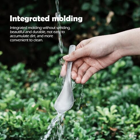 iBasingo Titanium Spoon with Big Bowl Ultralight Durable for Outdoor Camping Picnic BBQ Eating Soup Spoon Flatware Utensils 15.5cm Ti1067T 1 PC in Kuwait
