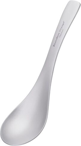 iBasingo Titanium Spoon with Big Bowl Ultralight Durable for Outdoor Camping Picnic BBQ Eating Soup Spoon Flatware Utensils 15.5cm Ti1067T 1 PC in Kuwait