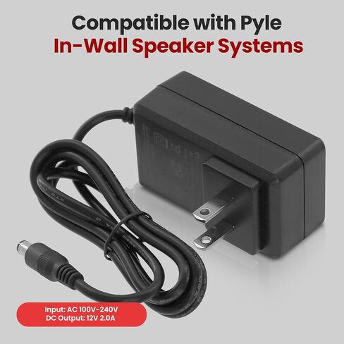 قطعة بديلة من Pyle - محول طاقة عالمي (لموديلات سماعات Pyle الموجودة في الحائط: PDICBTL3F، PDICBTL35، PDICBT552RD، PDICBT652RD، PDICBT852RD) in Saudi Arabia