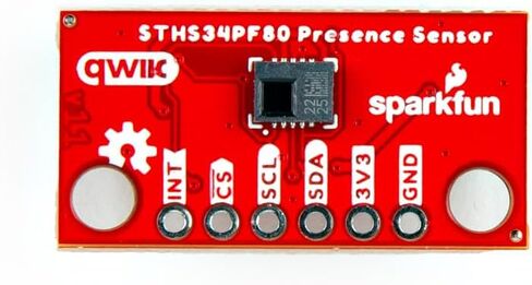 مستشعر الحركة والوجود البشري الصغير من SparkFun - STHS34PF80 (Qwiic) مستشعر كشف الحركة والوجود بالأشعة تحت الحمراء، نطاق طاقة التشغيل: 1.7 إلى 3.6 فولت، أبعاد اللوحة: 1.0 بوصة. × 0.5 بوصة. in Kuwait