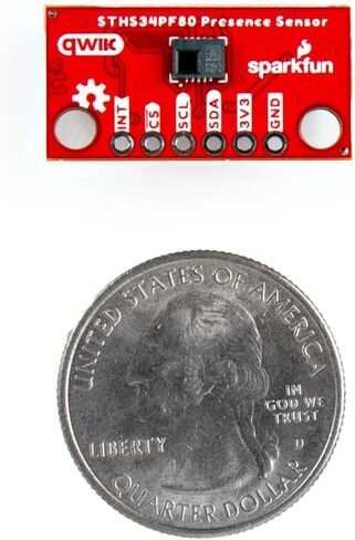 مستشعر الحركة والوجود البشري الصغير من SparkFun - STHS34PF80 (Qwiic) مستشعر كشف الحركة والوجود بالأشعة تحت الحمراء، نطاق طاقة التشغيل: 1.7 إلى 3.6 فولت، أبعاد اللوحة: 1.0 بوصة. × 0.5 بوصة. in Kuwait