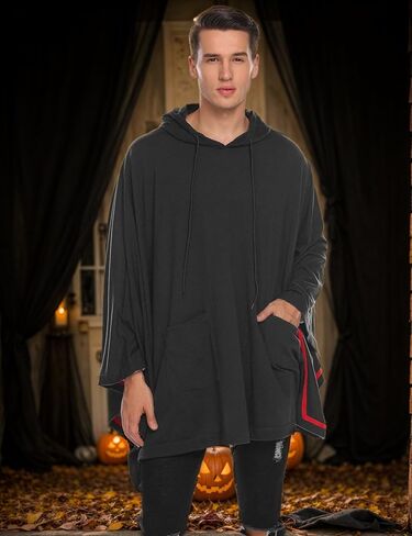 COOFANDY Unisex Casual Hooded Poncho Cape Cloak Fashion Coat Hoodie Pullover with Pocket in Saudi Arabia