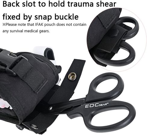 SABADO Tactical Blow Out Med Pouch Bleeder Emergency First Aid Kit MOLLE Clip Trauma Shears Tourniquet Holder Empty IFAK Pouch (Kit Not Included) Security Survival Gear in Saudi Arabia