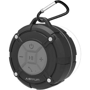 Shower Speaker, IPX7 Waterproof Bluetooth Speaker, Loud HD Sound, Portable Wireless Speaker with Suction Cup & Sturdy Hook, Built-in Mic, for Shower, Pool, Beach, Outdoor(Blue)
