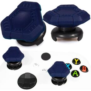 FPS Thumbstick Extender &Texture Rubber Silicone Grip Cover 2 Sets for Xbox Series X/S & Xbox One Controller(UFO Blue)