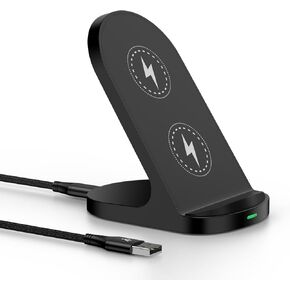 Pixel 9 Fast Charging Wireless Charger Stand for Google Pixel 9 Pro XL 8a 7,Samsung Galaxy S24 Ultra Z Flip6 Fold6 S24+ S23FE S22 Plus S21,15W Wireless Charging Station for iPhone 16 Pro Max 15Plus 14