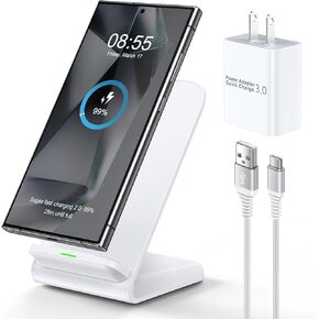 Pixel Wireless Charging Stand Fast Charging Pad for Google Pixel 9 9Pro XL/Fold 8a 8Pro 8 7a 7Pro 6, 15W Android Wireless Charger Station with 18W Adapter for Samsung S24 FE S23 Ultra, Moto razr+/Edge