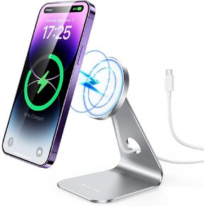 Syncwire Magnetic Wireless Charger, Fast Wireless Charging Stand Compatible Magsafe for Apple iPhone 16/15/14/13/12 Series, 16 15 14 13 12 Pro Max/Pro/Plus, AirPods 3/Pro, (Power Supply Not Included)