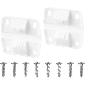 2 Set Cooler Plastic Hinges with Screws Set, Cooler Hinges Replacement Parts, Compatible with Coleman Camping Coolers Hinges with 8 Pcs Screws