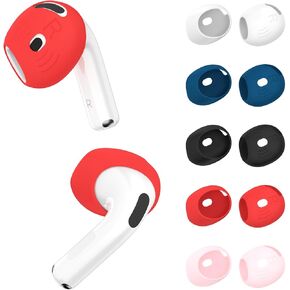 [5 Pairs] for AirPods 4 Ear Tips Covers Sport Anti Slip Anti Scratche Skin Soft Silicone Eartip AirPods 4 Gen Earbuds Accessories Compatible with Apple AirPods 4th Generation (5 Colors Mix)