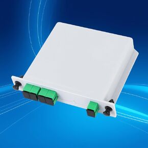 SC/APC PLC Fiber Optic Splitter 1x4 SC/APC Cassette Card Inserting，Optic Fiber Splitter for Home Wiring, Engineering Projects, Fiber Optic LAN, Network Rooms, Fiber Distribution Box