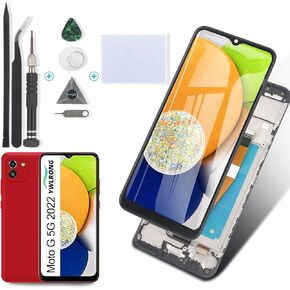 LCD for Samsung Galaxy A03 Screen Replacement for Samsung A03 A035F A035FDS A035M LCD Display Touch Screen Digitizer Assembly with Kit(Black with Frame)