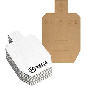Cardboard Targets – Competition Paper Silhouette Shooting Target – Torso Targets for Shooting Range & Gun Practice w/Rifles, Handguns, & Shotguns