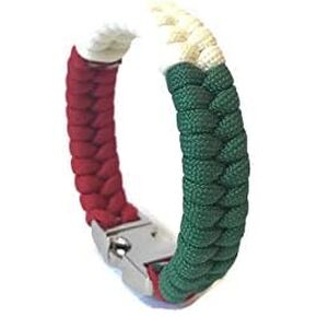 Italy Flag Mens & Women Paracord Survival Bracelet Jewelry (Size 8.0)