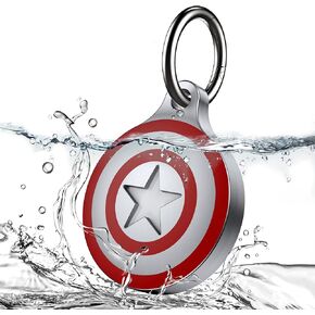 Lanteso Aluminum Metal AirTag Keychain for Apple Airtags Holder,Airtag Case for Wallet, Luggage, Cat, Dog, Pets (Grey)