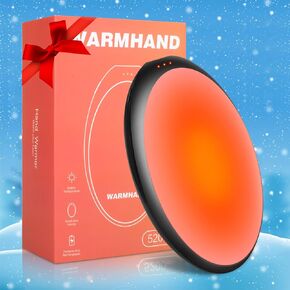 Electric Hand Warmers Rechargeable, 5200mAh USB Camping Hand Warmer, Portable Electric Battery Heater Reusable Hand Warmer for Raynauds, Hunting, Golf, Camping, Women Mens Gifts