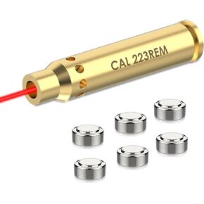 223/5.56mm/9mm/243/308 Red Laser Bore Sight with Extra Batteries for Scope Sighting and Zeroing Optics