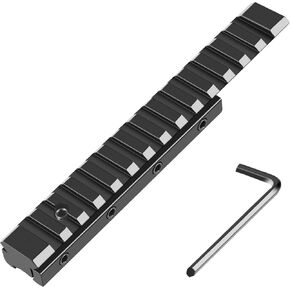 11mm Dovetail to 21mm Picatinny Rail Convert Adapter - 155mm/6.1" Long Extension Low Profile Scope Mount Converter Adaptor - Base Mount 3/8" to 7/8" Converter -14 Slots