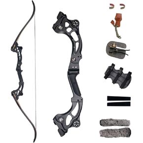 64" Takedown Recurve Bow Metal Riser 30-60Lbs Right Handed for Archery Hunting