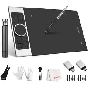 XP PEN Deco Pro Medium,Ultrathin Drawing-Tablet, 11x6 in Graphics Tablet with Tilt-Function,Battery Free Stylus,Ideal for Online Teaching,Supports Windows 11/10/8/7, Mac iOS 10.10 or Above,Chromebook