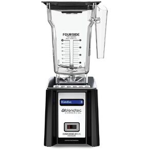 Blendtec Connoisseur 825 SpaceSaver - Commercial-Grade Blender - FourSide Jar with Vented Gripper Lid - Black