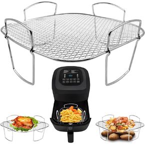 Air Fryer Basket for Nuwave Oven, Steel Grill Basket, Non-stick Mesh Basket Set, Air Fryer Tray Wire Rack Roasting Basket