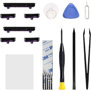 2 Pack for Galaxy S10 & S10 Plus Power Volume Button Replacement Repair Part, Side Buttons Compatible with S10 & S10 Plus, with Toolkit, Black