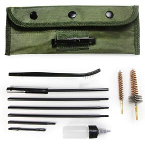 GUGULUZA Rifle Gun Cleaning Kits for .22cal/5.56 mm & .30cal/7.62mm, Portable Rifle Cleaner Metal Brushes Set with Durable Pouch
