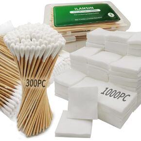 1700PCS gun cleaning supplies—1500PCS Gun Cleaning Patches +200PCS Gun Cleaning swabs,2"x2"Lint Free Gun Cleaning Rags,6"Long Cotton swabs for 9mm and All Caliber of Firearms.Gun Cleaning Kit