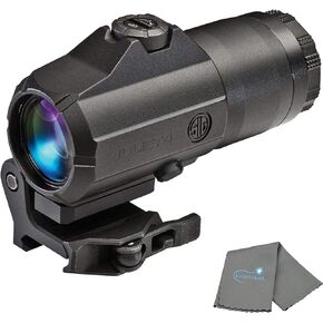 مكبر Sig Juliat 4، مكبر SOJ41001 Juliat4 4X للرؤية المنعكسة، حامل PowerCam بزاوية 90 درجة، حزمة مع قطعة قماش لتنظيف عدسة Lumintrail
